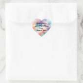 Roze Waterverf script Dank u Hart Sticker (Tas)
