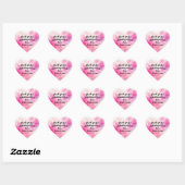Roze Waterverf script  Dank u Hart Sticker (Vel)