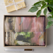 Roze Waterverf Seagulls Sunset Lighthouse Tissuepapier (Geschenk)