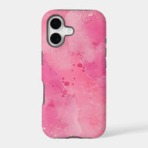 Roze Waterverf Spat Abstract Hoesje