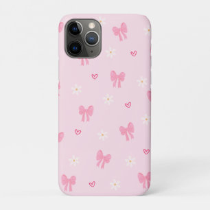 roze waterverf speelse bloem telefoonhoes iPhone 11 pro hoesje