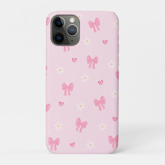 roze waterverf speelse bloem telefoonhoes iPhone 11 pro hoesje