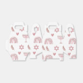 Roze Waterverf Ster van David Hanukkah Bedankdoosjes (Uitgevouwen)