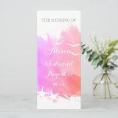 Roze waterverf, strandtrouwprogramma voor zeesterk programma (Staand voorkant)