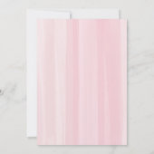 Roze Waterverf Stripes Bridal Shower Uitnodiging (Achterkant)