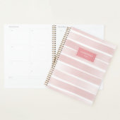 Roze Waterverf Stripes koraal, aangepast Planner (Display)