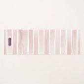 Roze Waterverf Stripes op maat Yogamat (Voorkant (horizontaal))