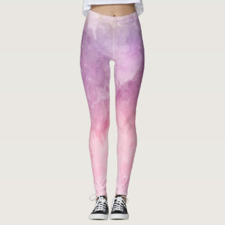 Roze waterverf textuur leggings