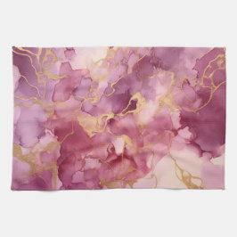 Roze waterverf theedoek