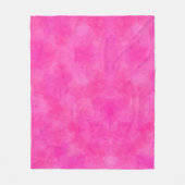 Roze Waterverf Tie Dye Print Fleece Deken (Voorkant)