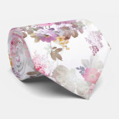 roze Waterverf Trendy Rozen Floral Stropdas (Opgerold)