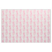 Roze Waterverf Tropische anananassen Stof (Fat Quarter)