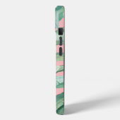 Roze Waterverf tropische bananenbladeren monogram Case-Mate iPhone Case (Achterkant / Links)