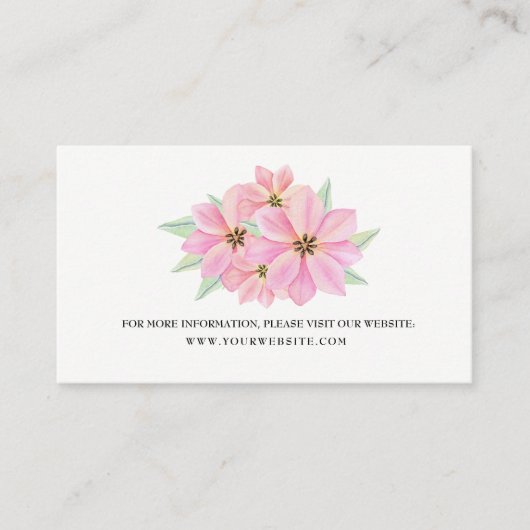 Roze Waterverf Tulpen Bruiloft Behuizing Kaart (Voorkant)