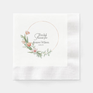 Roze Waterverf Tulps Vrijgezellenfeest Servet