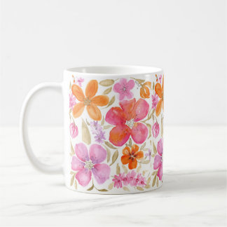 Roze Waterverf ventilator Koffiemok