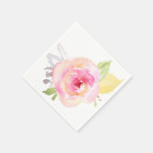 Roze Waterverf ventilator Servetten (Hoek)