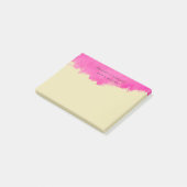 Roze Waterverf Verf Splatter Post-it® Notes (Schuin)