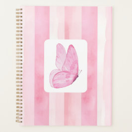 Roze Waterverf Vlinder – Zachte Vrouwelijke Pastel Planner