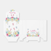 Roze Waterverf Vlinders Bloemen Verjaardag Bedankdoosjes (Uitgevouwen)