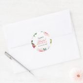 Roze Waterverf Vrijgezellenfeest Sticker (Envelop)