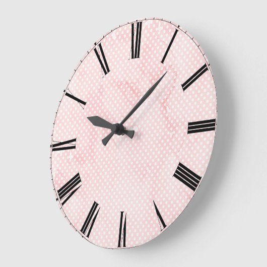 Roze Waterverf wandklok Grote Klok (Hoek)