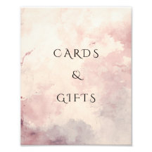 Roze Waterverf Was Kaarten & Cadeaus Bord
