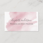 Roze Waterverf Was plastic achtergrond Moderne Visitekaartje (Voorkant)