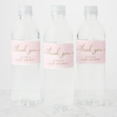 Roze Waterverf Water Fles Etiket voor flesje (Flessen)