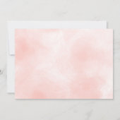 Roze waterverf wereldkaart bruiloft aankondiging (Achterkant)