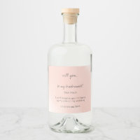 Roze Waterverf zal je mijn bruidsmeisje Gin