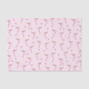 Roze Waterverf Zomer Flamingo patroon Tissuepapier