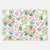 Roze waterverven inpakpapier vel (Voorkant)