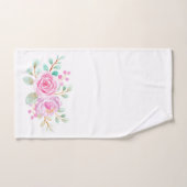 Roze Waterverven op witte doekset Bad Handdoek (Handdoek)