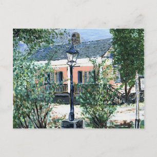 Roze wattage op de rivier briefkaart