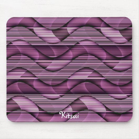 Roze Waves Mousepad Muismat (Voorkant)