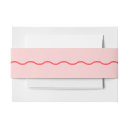 Roze Wavy Retro bruiloft Uitnodigingen Wikkel