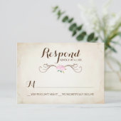 Roze We Got Married Rendier Geweien RSVP (Staand voorkant)