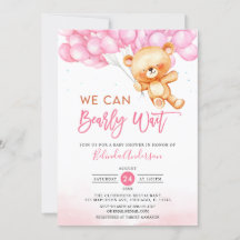 Roze we kunnen het Baby shower van Teddy Bear afwa