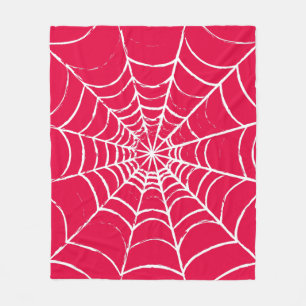 Roze Web Fleece Deken