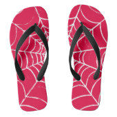 Roze Web Teenslippers (Voetbed)