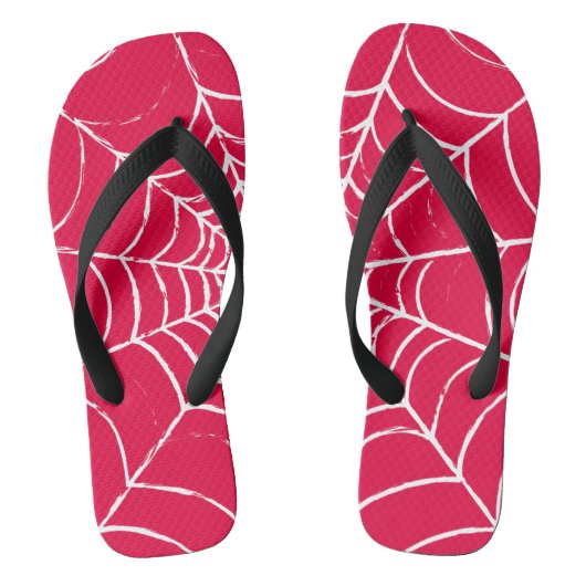 Roze Web Teenslippers (Voetbed)