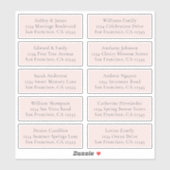  roze weddenschappen Adresetiketten Sticker (Vel)