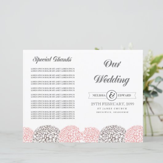 roze weduwenprogramma Boeket (Staand voorkant)