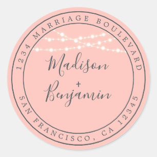Roze weduwomadres voor Roze Roze Rustic-licht Ronde Sticker