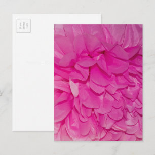 Roze weefselrealistisch fragment Foto van papier m Briefkaart