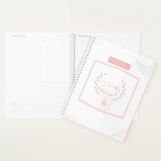 Roze weekblad 52 planner (Display)