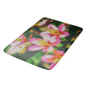 Roze weekbloemen badmat (Gekanteld)