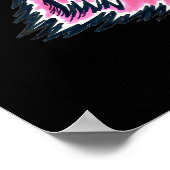 Roze Weerwolfmasker Poster (Hoek)