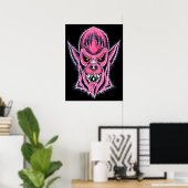 Roze Weerwolfmasker Poster (Thuiskantoor)